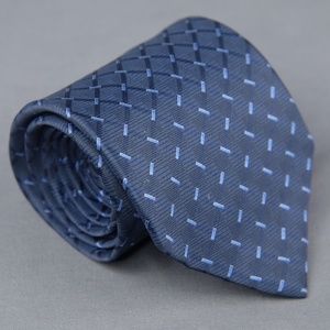 Alfani Tie Blue Criss Cross Classic Mens Necktie
